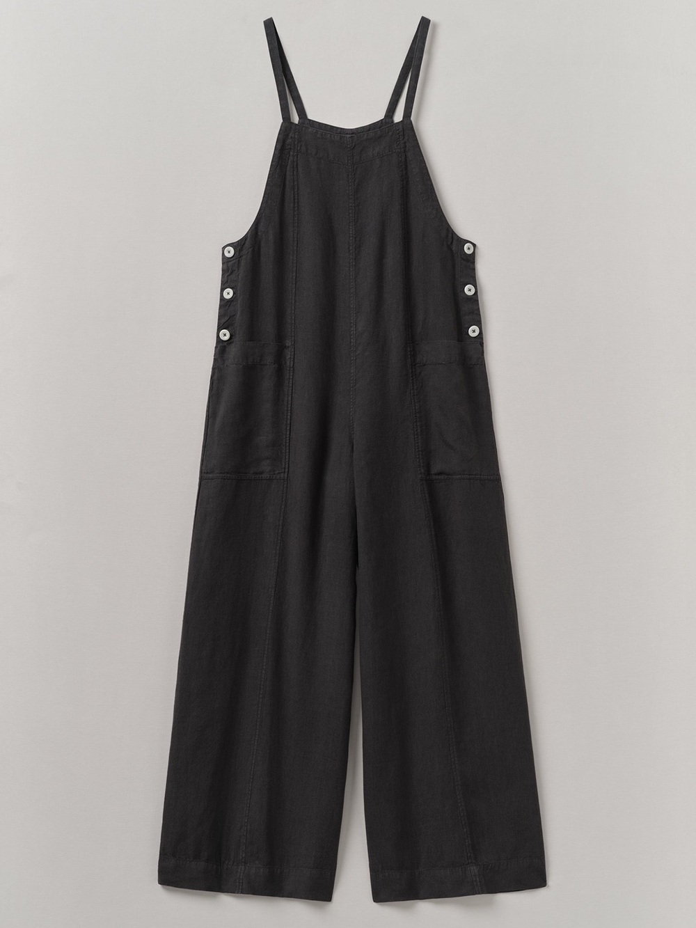 Garment Dyed Linen Pocket Jumpsuit